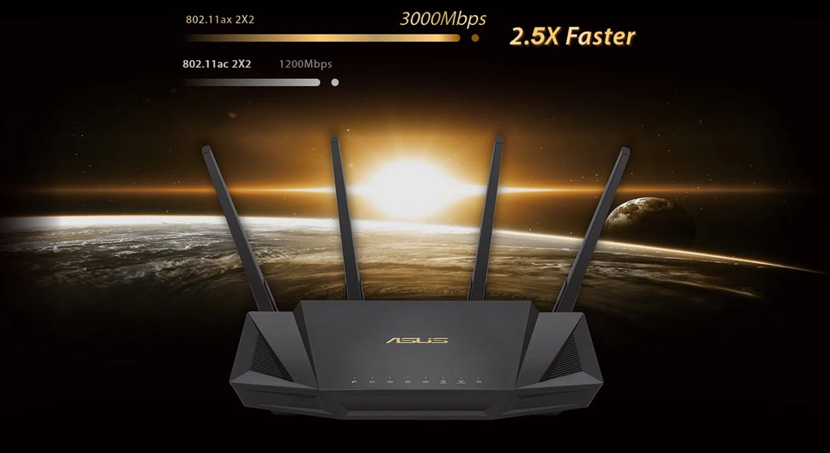 ASUS RT-AX58U AX3000 Dual Band WiFi 6 Router